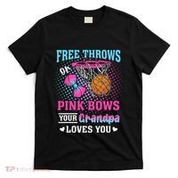 Free Throws Or Pink Bows Your Grandpa Loves You Gender T-Shirt thumb 0