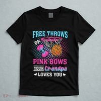 Free Throws Or Pink Bows Your Grandpa Loves You Gender T-Shirt thumb 5