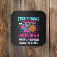 Free Throws Or Pink Bows Your Grandpa Loves You Gender Coaster thumb 0