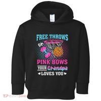 Free Throws Or Pink Bows Your Grandpa Loves You Gender Toddler Hoodie thumb 0