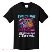 Free Throws Or Pink Bows Your Grandpa Loves You Gender Kids T-Shirt thumb 0