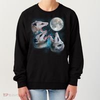 Funny Three Opossom Moon Women's Sweatshirt thumb 0