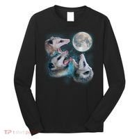 Funny Three Opossom Moon Long Sleeve Shirt thumb 0