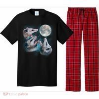 Funny Three Opossom Moon Pajama Set thumb 0