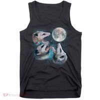 Funny Three Opossom Moon Tank Top thumb 0
