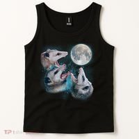 Funny Three Opossom Moon Tank Top thumb 2