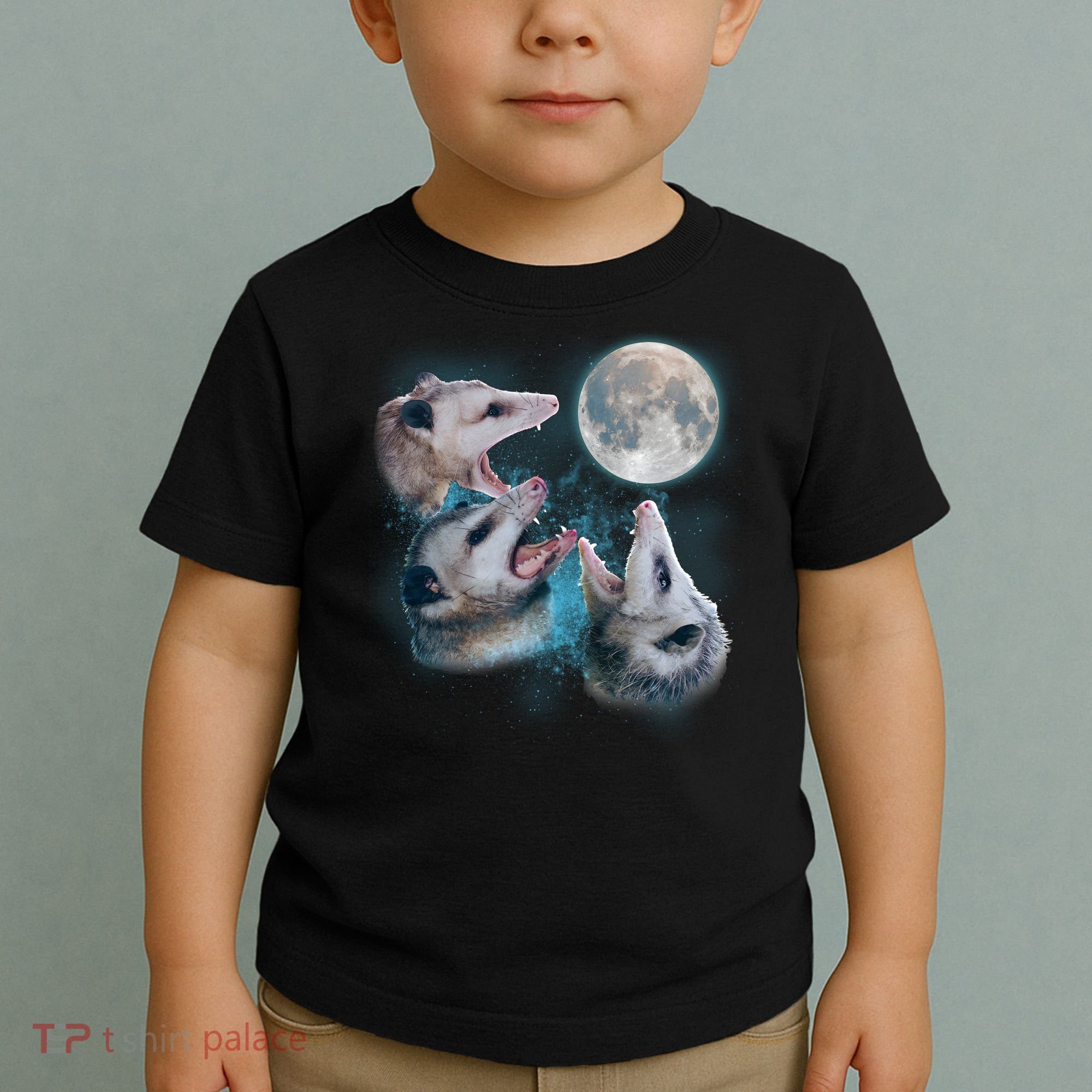Funny Three Opossom Moon Toddler T-Shirt