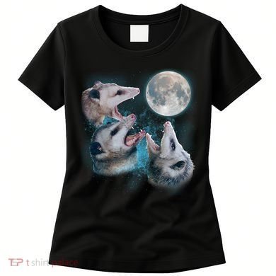 Funny Three Opossom Moon Women's T-Shirt