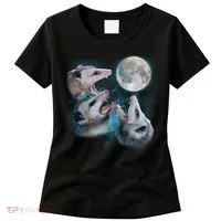 Funny Three Opossom Moon Women's T-Shirt thumb 0