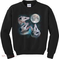 Funny Three Opossom Moon Kids Sweatshirt thumb 0