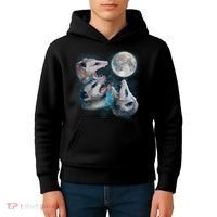 Funny Three Opossom Moon Kids Hoodie thumb 4