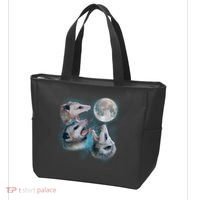 Funny Three Opossom Moon Tote Bag thumb 3