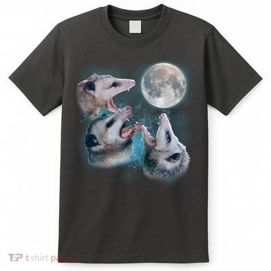 Funny Three Opossom Moon T-Shirt