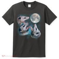 Funny Three Opossom Moon T-Shirt thumb 0