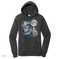 Funny Three Opossom Moon Women's Hoodie thumb 0