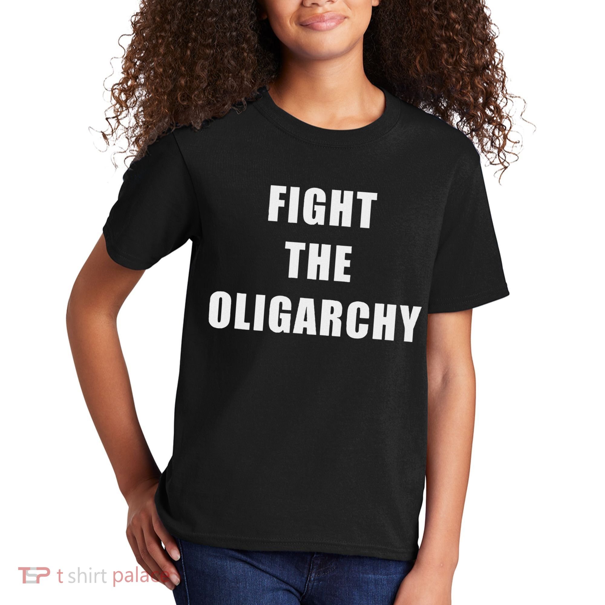Fight The Oligarchy Anti Corruption Resistance Kids T-Shirt
