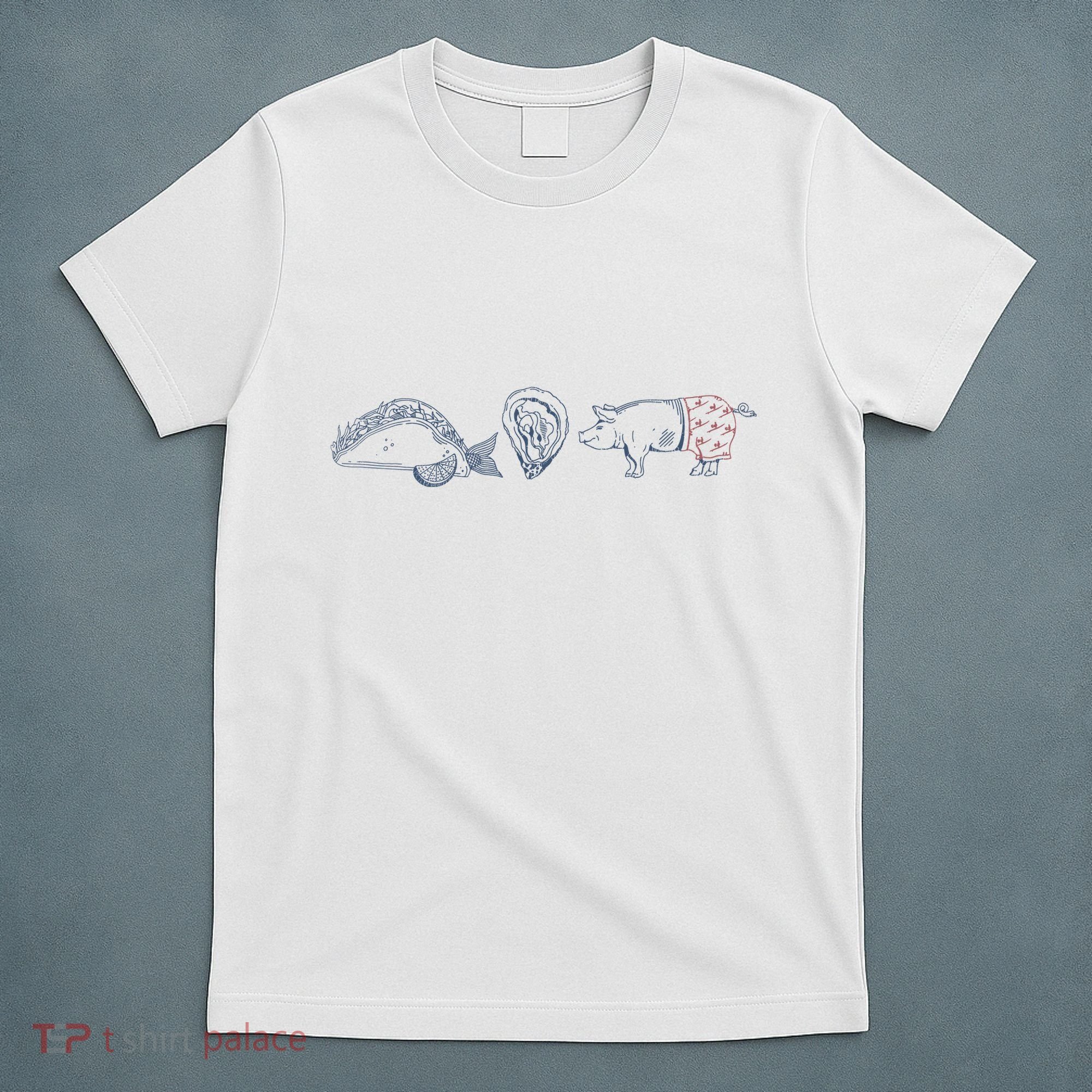 Fish Taco Oyster Ditch Ham Wallet T-Shirt