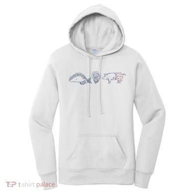 Fish Taco Oyster Ditch Ham Wallet Women's Hoodie
