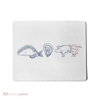Fish Taco Oyster Ditch Ham Wallet Mousepad