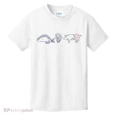 Fish Taco Oyster Ditch Ham Wallet Kids T-Shirt