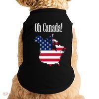 Funny Trump Oh Canada! Usa Canada Map 51st State Doggie Tank thumb 0