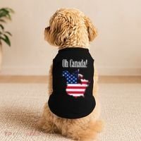 Funny Trump Oh Canada! Usa Canada Map 51st State Doggie Tank thumb 2