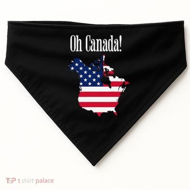 Funny Trump Oh Canada! Usa Canada Map 51st State USA-Made Doggie Bandana