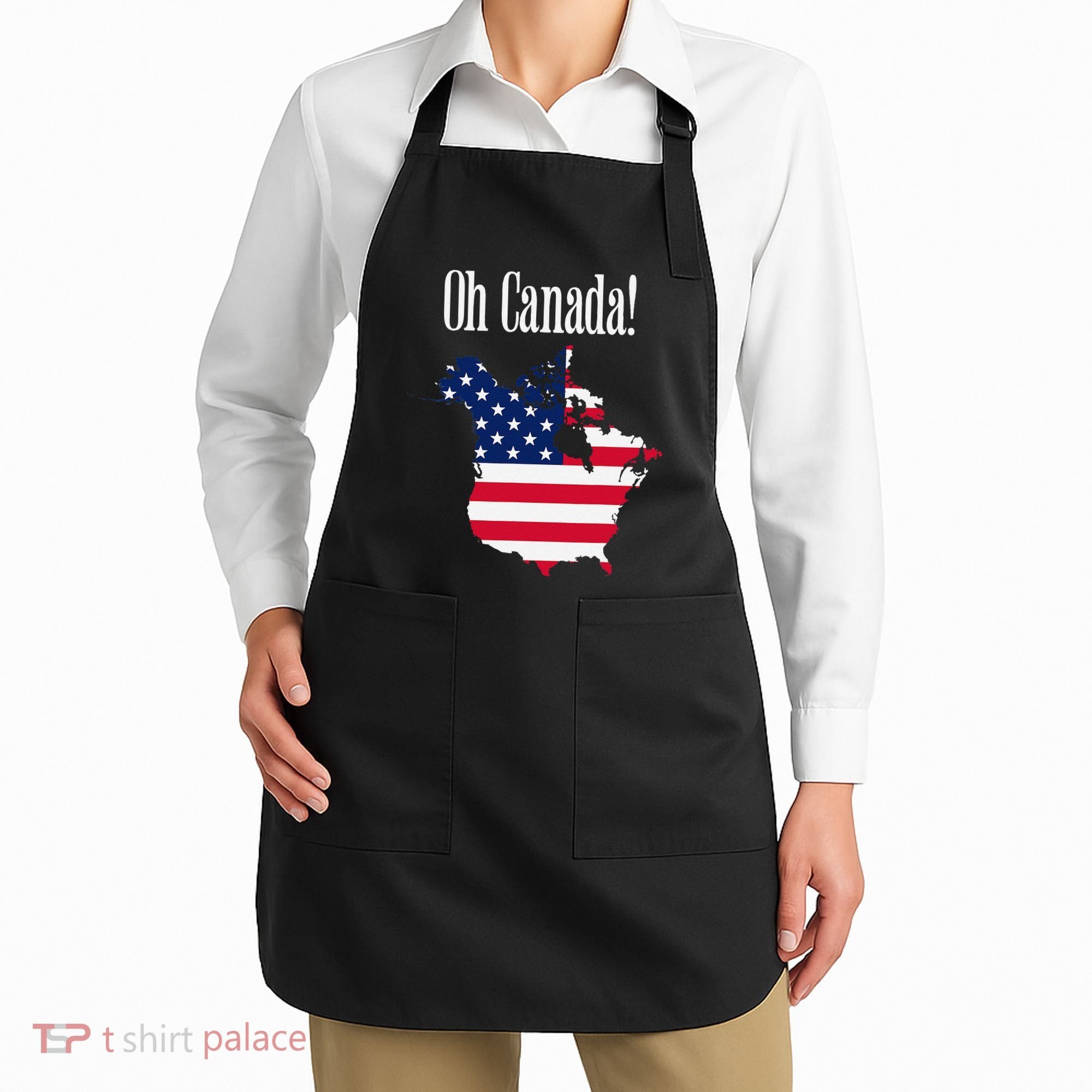 Funny Trump Oh Canada! Usa Canada Map 51st State Apron
