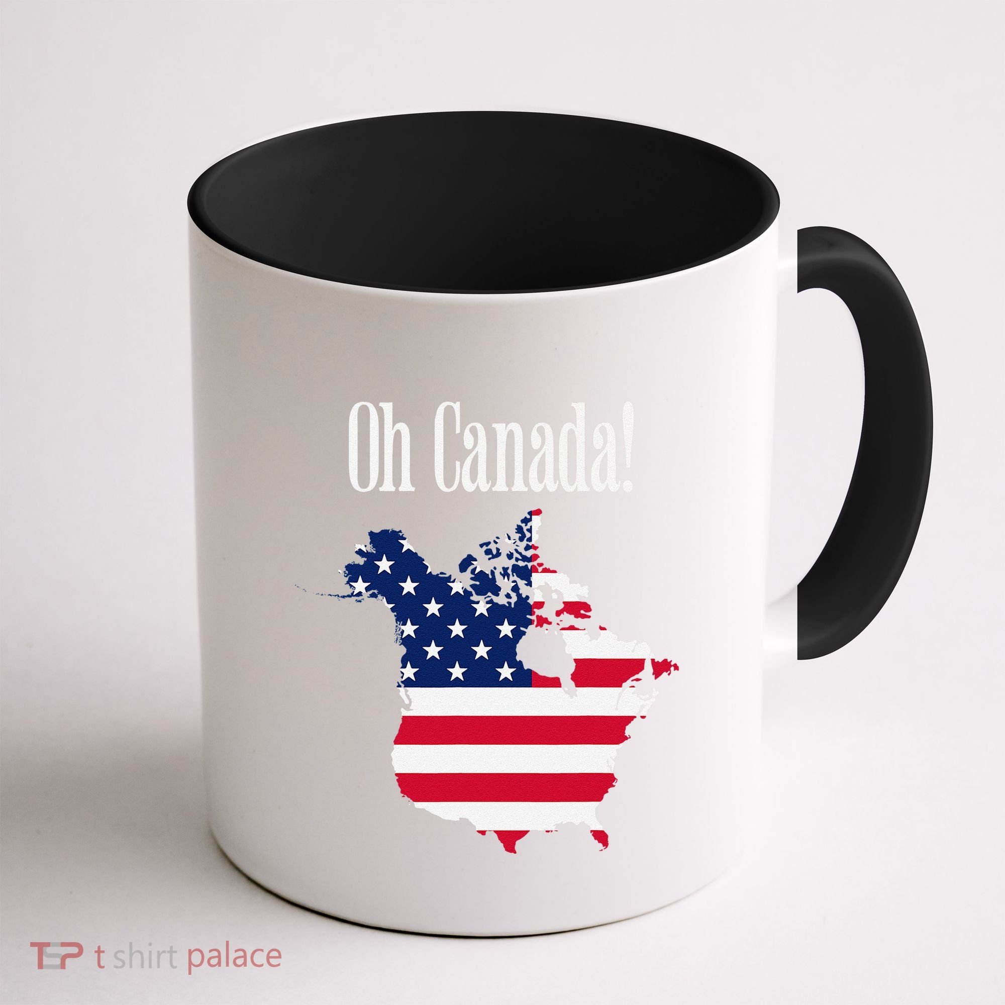 Funny Trump Oh Canada! Usa Canada Map 51st State Coffee Mug