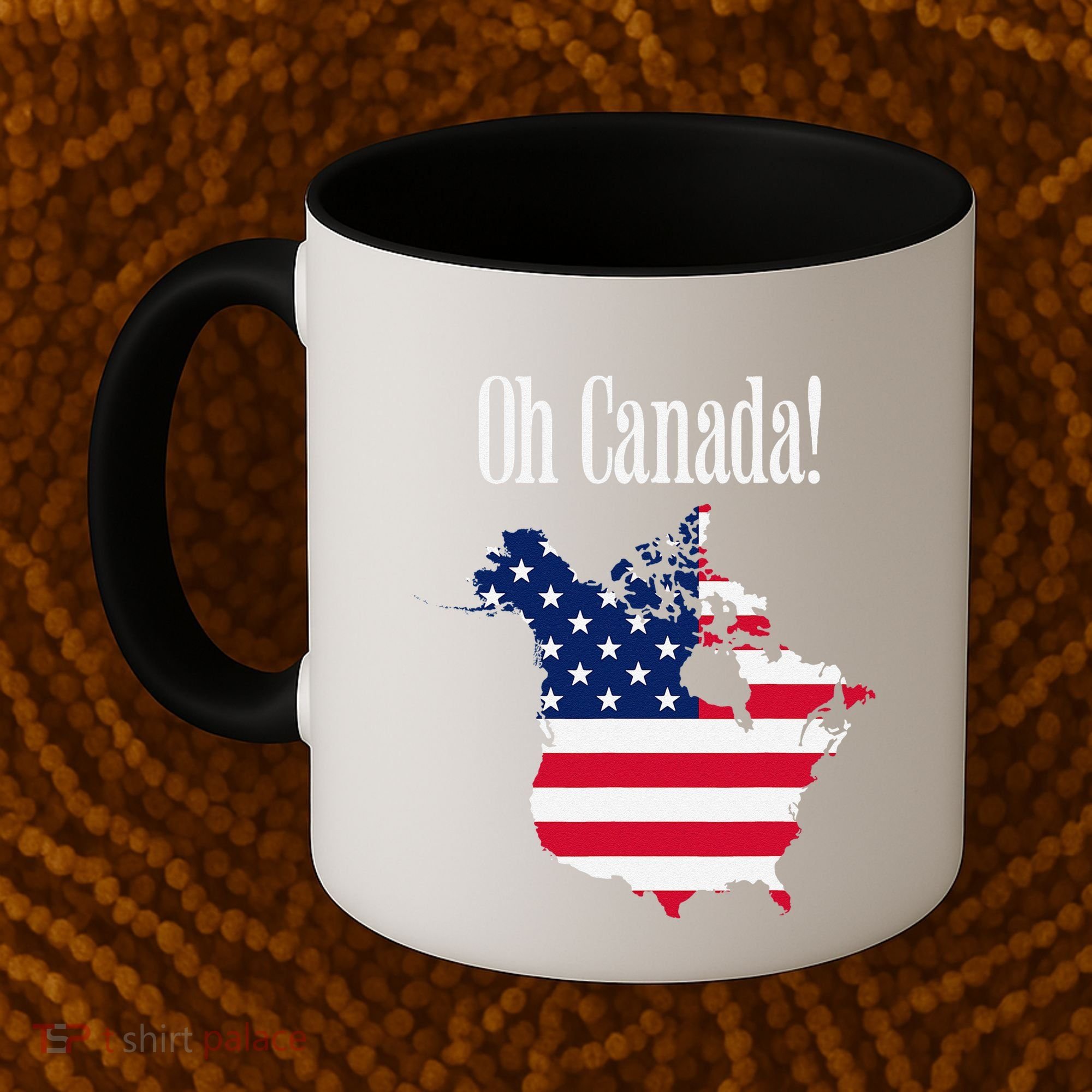 Funny Trump Oh Canada! Usa Canada Map 51st State Coffee Mug