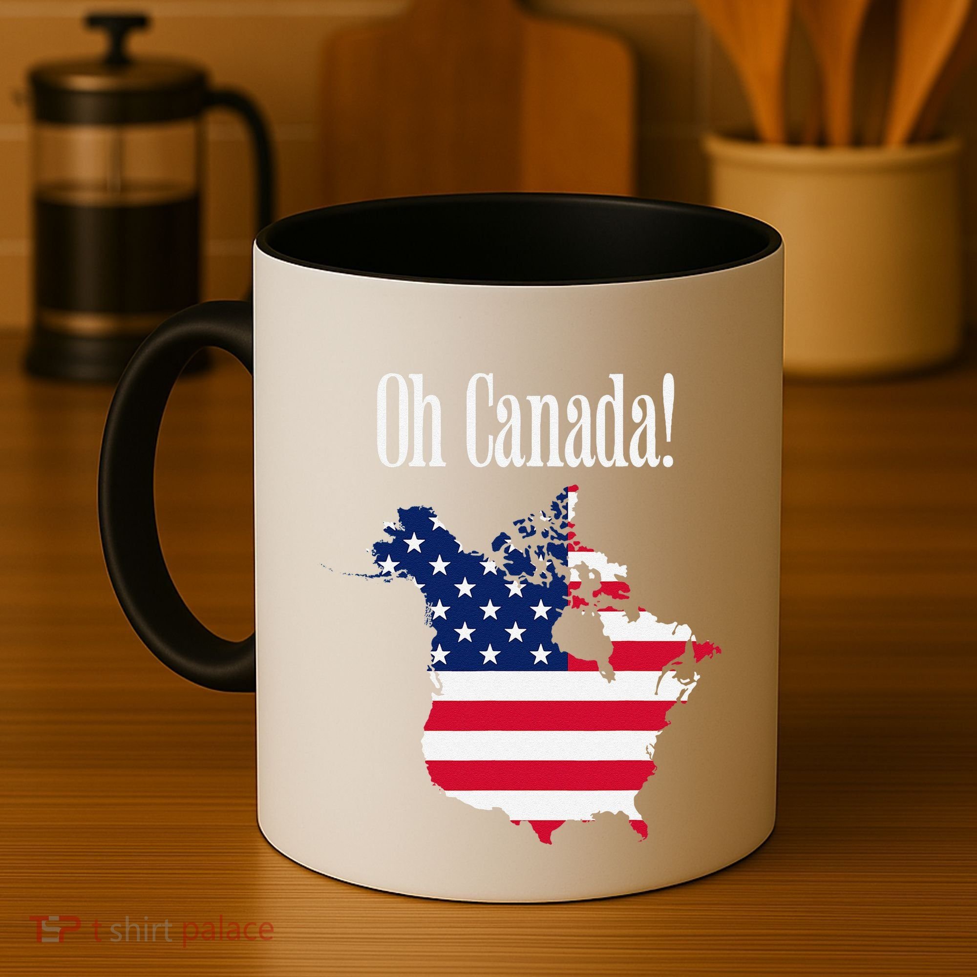Funny Trump Oh Canada! Usa Canada Map 51st State Coffee Mug