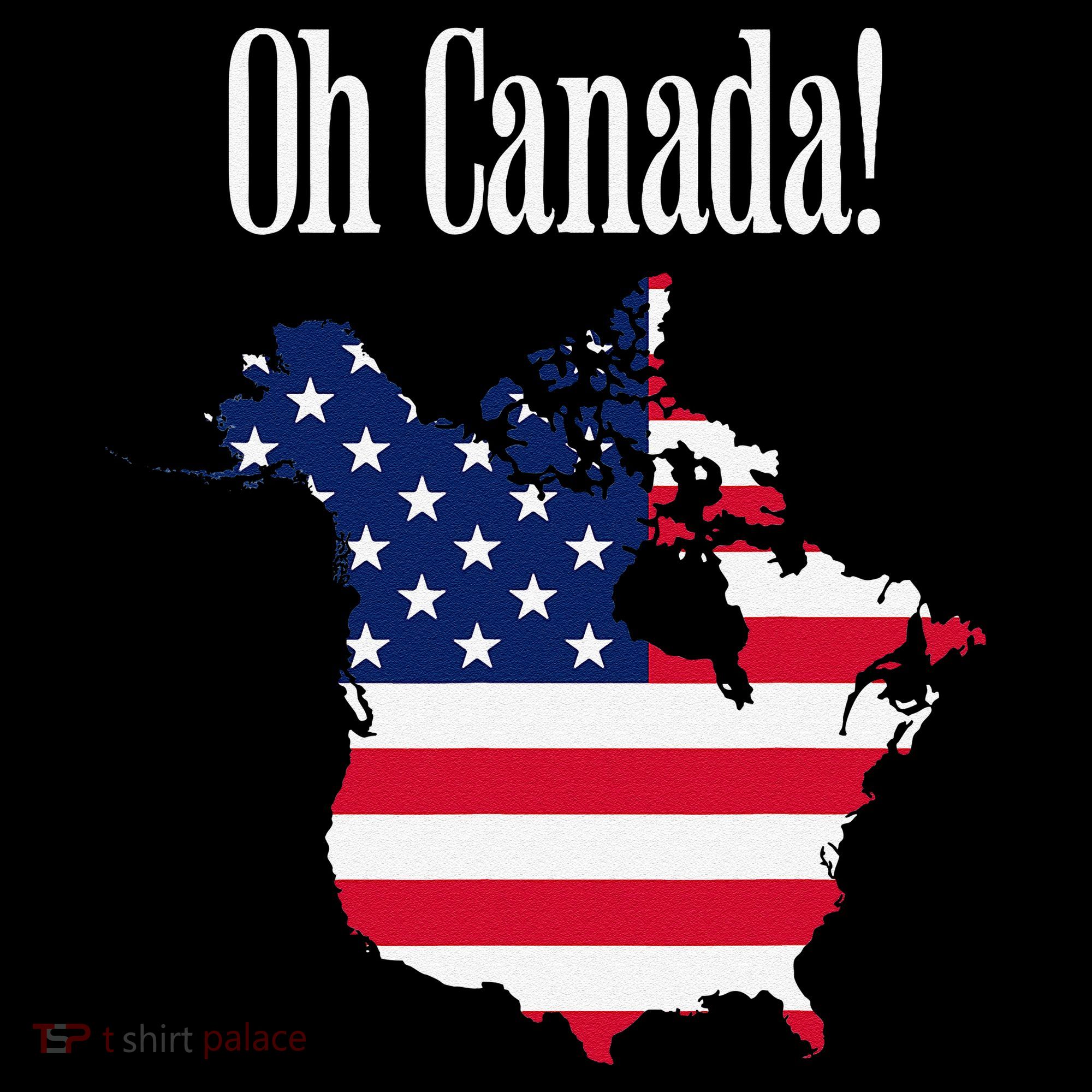 Funny Trump Oh Canada! Usa Canada Map 51st State Coffee Mug