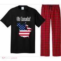 Funny Trump Oh Canada! Usa Canada Map 51st State Pajama Set thumb 0