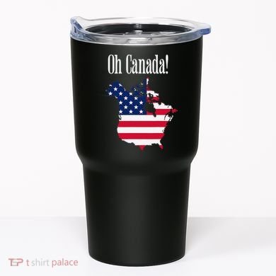 Funny Trump Oh Canada! Usa Canada Map 51st State Tumbler