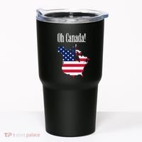 Funny Trump Oh Canada! Usa Canada Map 51st State Tumbler thumb 0