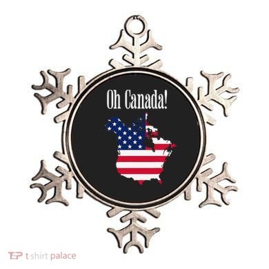 Funny Trump Oh Canada! Usa Canada Map 51st State Ornament