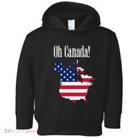 Funny Trump Oh Canada! Usa Canada Map 51st State Toddler Hoodie thumb 0