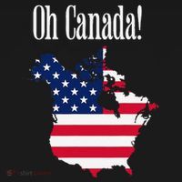 Funny Trump Oh Canada! Usa Canada Map 51st State Women's T-Shirt thumb 6