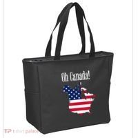 Funny Trump Oh Canada! Usa Canada Map 51st State Tote Bag thumb 2