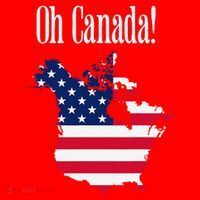 Funny Trump Oh Canada! Usa Canada Map 51st State Santa Hat thumb 1