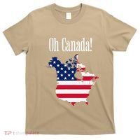 Funny Trump Oh Canada! Usa Canada Map 51st State T-Shirt thumb 0