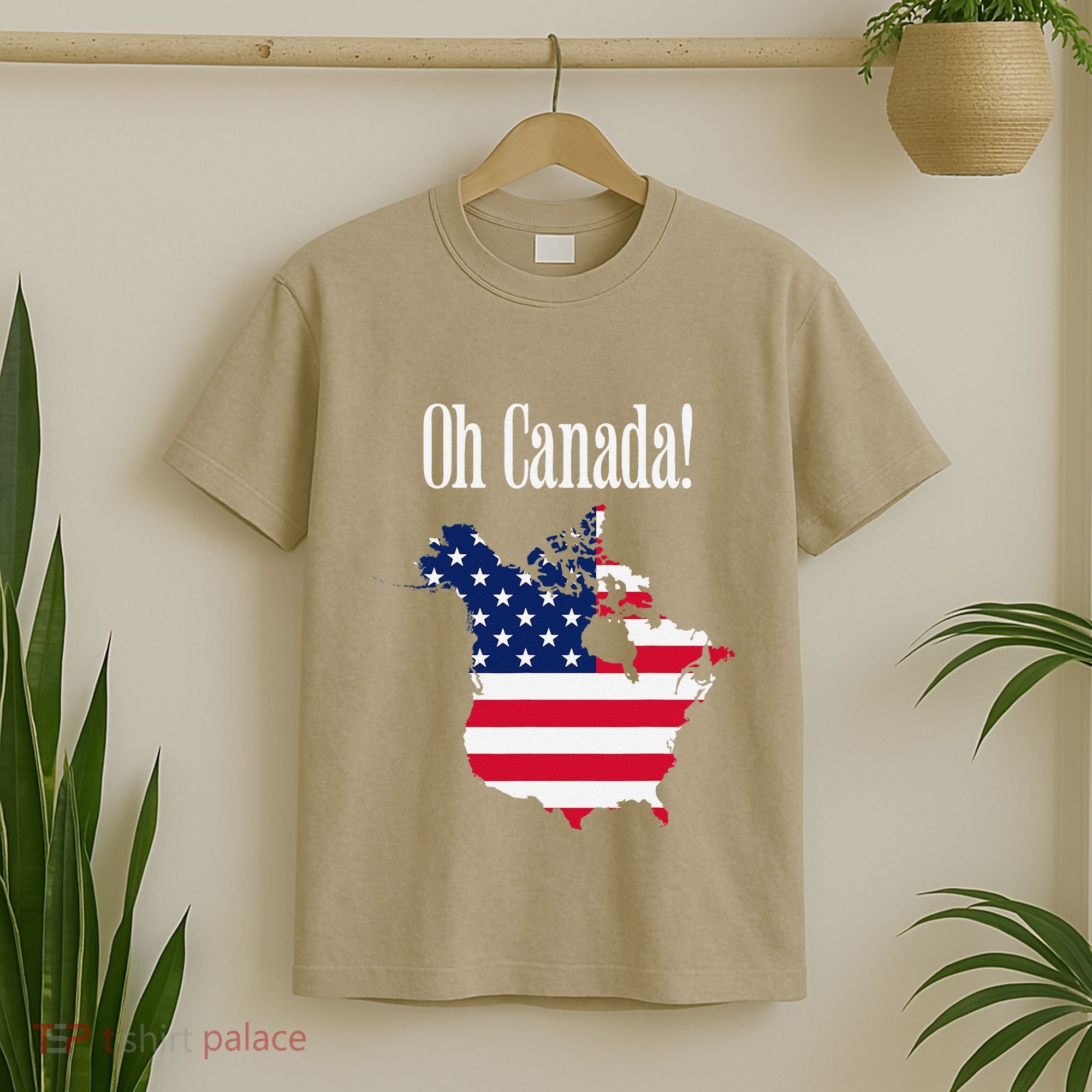 Funny Trump Oh Canada! Usa Canada Map 51st State T-Shirt