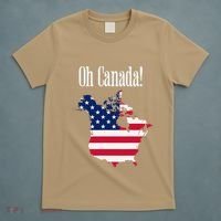 Funny Trump Oh Canada! Usa Canada Map 51st State T-Shirt thumb 5