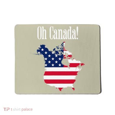 Funny Trump Oh Canada! Usa Canada Map 51st State Mousepad