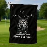 Flaco The Owl Golf Towel thumb 1