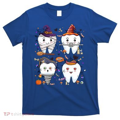 Funny Trick Or Teeth Denstist Halloween Costume Dental Squad Funny Gift T-Shirt