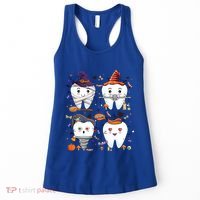Funny Trick Or Teeth Denstist Halloween Costume Dental Squad Funny Gift Women's Tank Top thumb 0