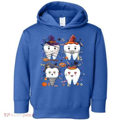 Funny Trick Or Teeth Denstist Halloween Costume Dental Squad Funny Gift Toddler Hoodie