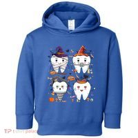 Funny Trick Or Teeth Denstist Halloween Costume Dental Squad Funny Gift Toddler Hoodie thumb 0