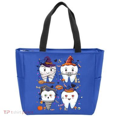 Funny Trick Or Teeth Denstist Halloween Costume Dental Squad Funny Gift Tote Bag